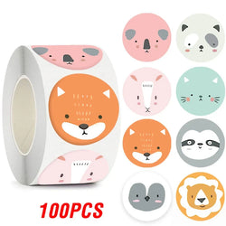 100-500pcs New Astronaut Reward Stickers Cute Animal Sticker for Kid Classic Toy Gift Decor School Teacher Encouragement Sticker (Online Order Only)