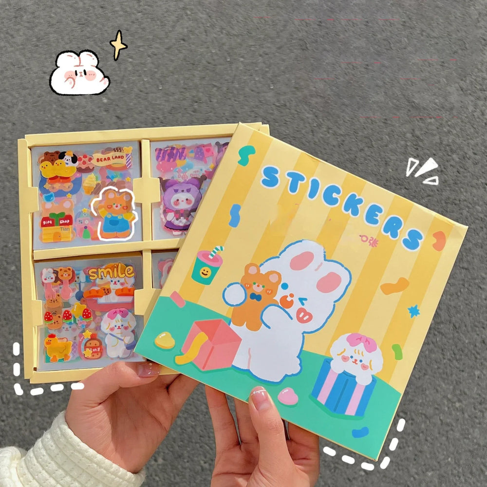 25/100 Pcs Cartoon Cute Sticker Pack Handbook Material Sticker Waterproof Handbook Sticker (Online Order Only)