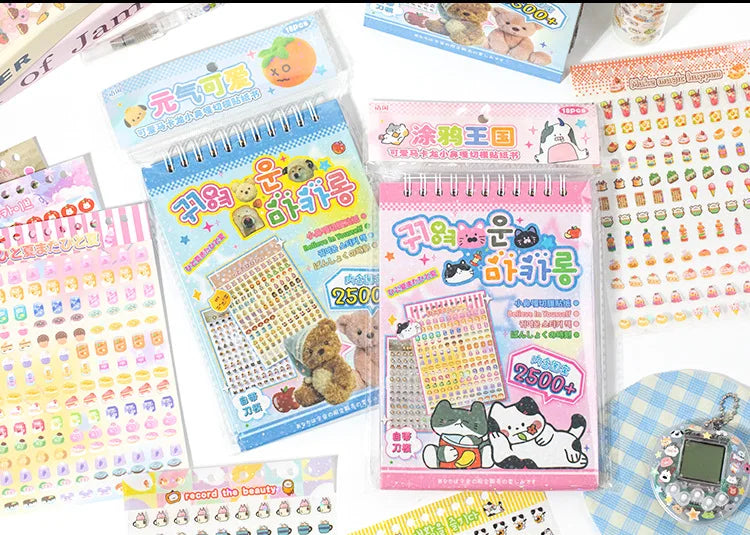 18 Sheets/piece Cute Mini Stickers Decorative Stickers Scrapbooking Laptop DIY Sticker Kids Toy Gift School Stationery (ONLINE ORDER ONLY)