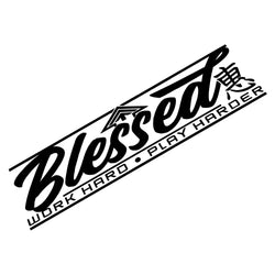 Blessed Work Hard Play Harder Car Sticker Decoration Windshield Banner Sports Style External Accessories Waterproof Vinyl Decals (ONLINE ORDER ONLY)