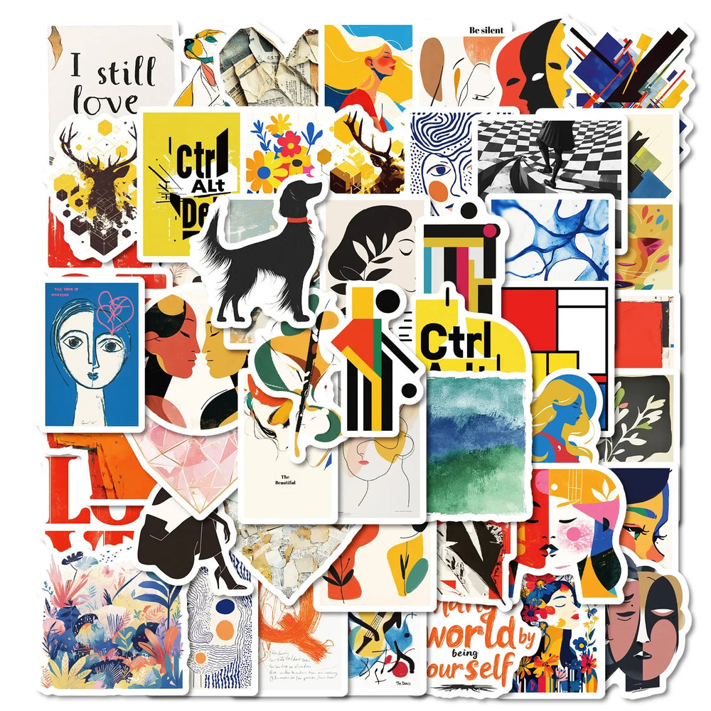 50Pcs Cartoon Pop Style Graffiti Stickers for Helmet, Wall, DIY Decoration (ONLINE ORDER ONLY)