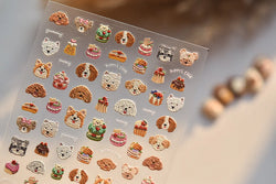 Cute Mango Dog Puppy Bear Bichon Blueberries Strawberry Cake Fruit Juice Desserts Corgi Adhesive Nail Art Sticker Manicure Decal (Online Order Only)