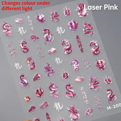 Dark Sword Coiled Snake Cross Butterfly Wing Starburst Starlight Gothic Reptile Animals Nail Art Sticker Festival Manicure Decal (ONLINE ORDER ONLY)