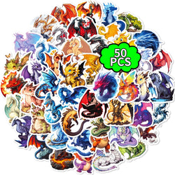 10/30/50PCS Cool Dragon Stickers Cartoon Decoration DIY Kids Toys Fridge Luggage Laptop Phone Guitar Car Bike Skateboard Sticker (Online Order Only)