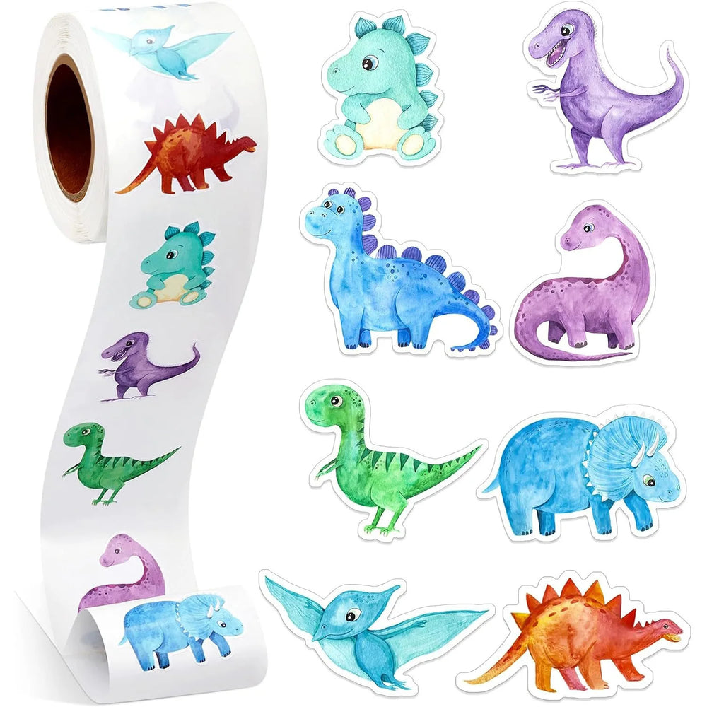 50-500PCS Children's Cartoon Stickers Little Dinosaur Pattern Kids Stationery Supplies School Teacher Supplies Reward Stickers (ONLINE ORDER ONLY)