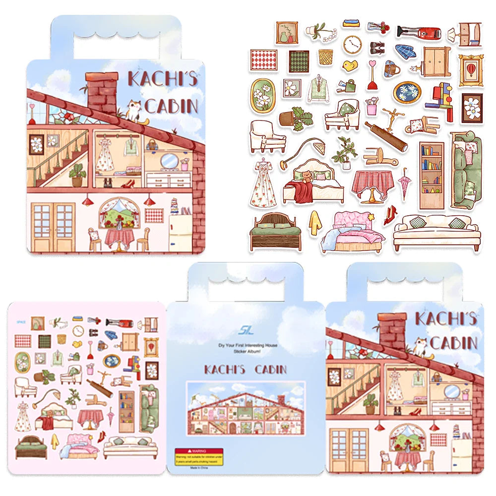 40PCS Early Childhood Education Sticker Book Puzzle Cognitive Development (Online Order Only)