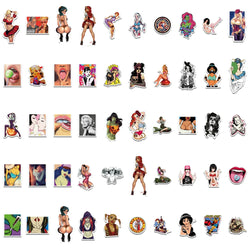 10/30/50/100PCS Anime Hentai Tease Vulgar Beauty Girls Sticker Packs (Online Order Only)
