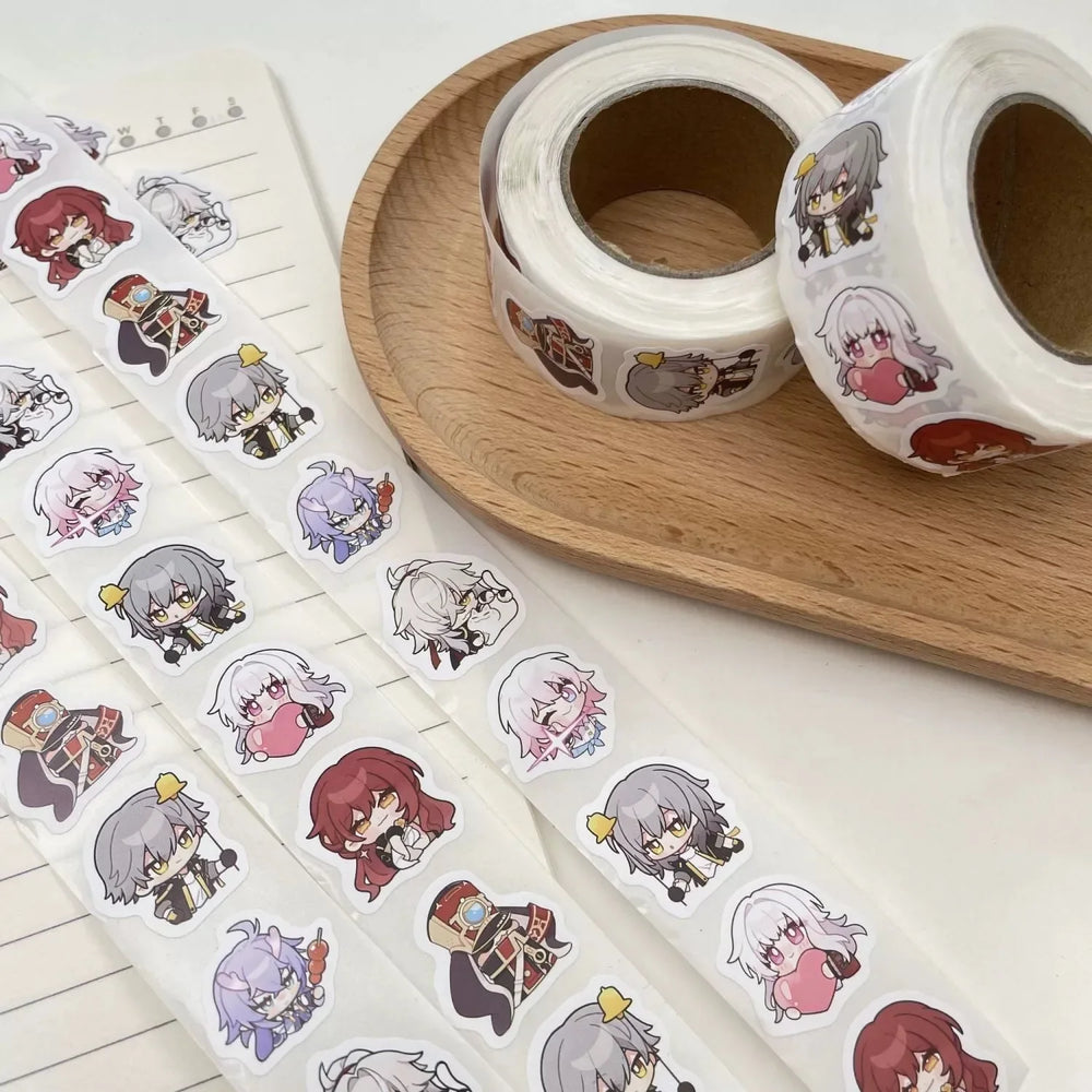 500pcs/Roll Honkai Impact 3 Game Cartoon Sealing Sticker DIY PVC Laptop Decals Decoration Stiker Reward Gift Toys (Online Order Only)