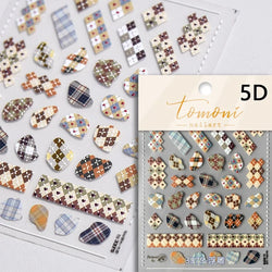 Poker Red Love Heart Square Grid Star Moon Card Pattern Spade Retro 3D Self Adhesive Nail Art Decoration Sticker Manicure Decals (Online Order Only)