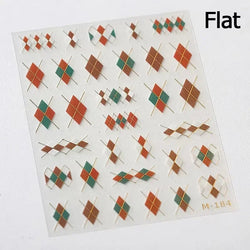 Shiny Colorful Color Block Fragment Square Fragment Grid Rhombus 3D Self Adhesive Nail Art Stickers Rhinestone Manicure Decals (Online Order Only)