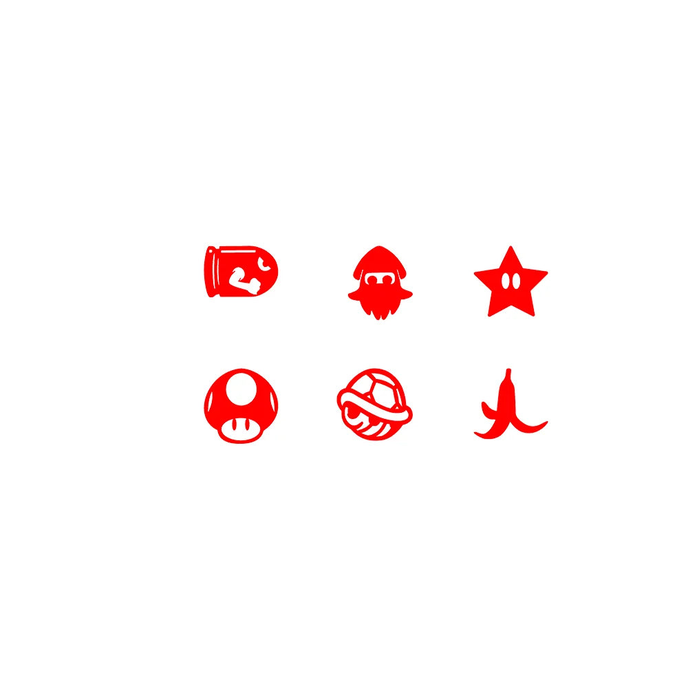 Cartoon Blank Button Car Sticker And Truck Vehicle White Blank Buttons The Car Interior  Decoration Die Cutting  Vinyl Decals (ONLINE ORDER ONLY)