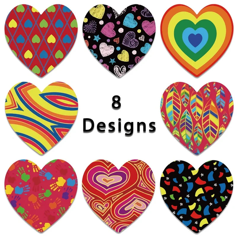 500Pcs Heart Shaped Stickers Seal Labels Stickers Scrapbooking Gift for Package and Wedding Decoration Stationery Sticker (ONLINE ORDER ONLY)