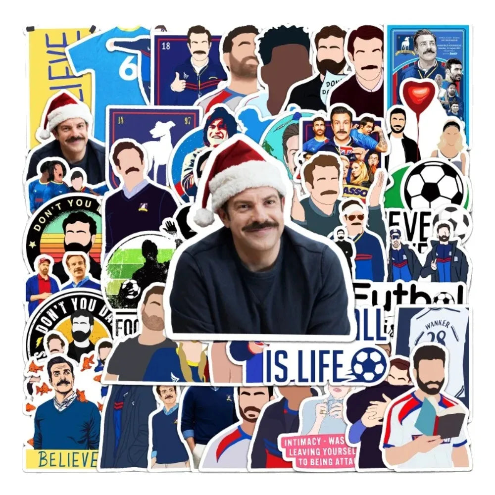 50Pcs Soccer Star Tribute Football Graffiti Stickers DIY Luggage Guitar Laptop Waterproof PVC Classic Toy Sticker Decals (ONLINE ORDER ONLY)