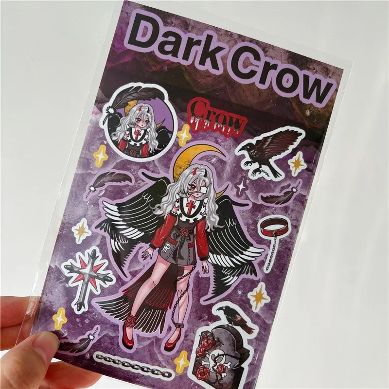Korean ins Devil Angel Girl Stickers Diary Scrapbooking DIY Album Decoration Sticker Aesthetic Personalized Kawaii Stationery (ONLINE ORDER ONLY)