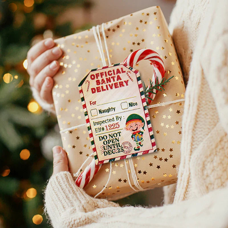 Merry Christmas Gift Tags Santa Claus Labels Sticker Roll (ONLINE ORDER ONLY)