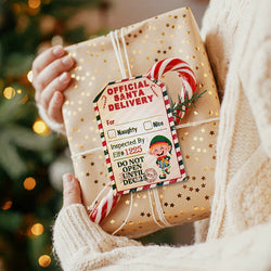 Merry Christmas Gift Tags Santa Claus Labels Sticker Roll (ONLINE ORDER ONLY)