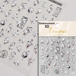 Hummingbird Iris Butterfly Peony Rose Tulip Daisy Lily Flowers Morning Glory Pearl Rhinestones Nail Art Sticker Decoration Decal (ONLINE ORDER ONLY)