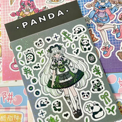 Cute Rabbit Panda Girl Stickers Diary Scrapbooking DIY Album Decoration Sticker Aesthetic Personalized Kawaii Korean Stationery (ONLINE ORDER ONLY)