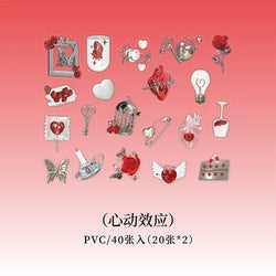 40pcs/lot Ins Retro Romantic 3D Decoration Stickers Diary DIY Scrapbooking Sticker Kawaii Korean Stationery Personalizd (ONLINE ORDER ONLY)