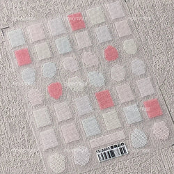 Retro White Lace Fabric Piece Bowknot English Letter Decorative Border Irregular Cloth Block Adhesive Nail Art Stickers Decals (ONLINE ORDER ONLY)