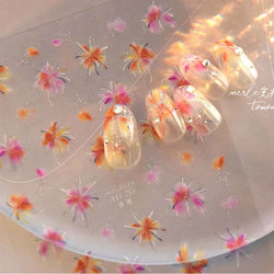 Fireworks Bloom Romantic Starry Sky Goldfish Metallics Color Gradient Self Adhesive Nail Art Stickers Halo Dyeing Manicure Decal (ONLINE ORDER ONLY)