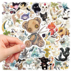 10/30/50PCS Absurd monster Cartoon Stickers Fairy tale In the Story Horror Monster Decals DIY Car Bike Laptop Guitar Kids Toy (ONLINE ORDER ONLY)