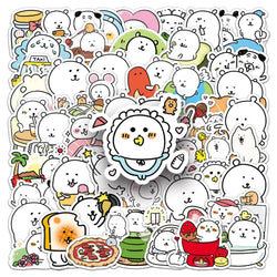 10/30/50PCS Kawaii Animal Stickers Cute JokeBear Sticker Cartoon Kids Toys Luggage Laptop Guitar Car Bike Skateboard DIY Decals (ONLINE ORDER ONLY)