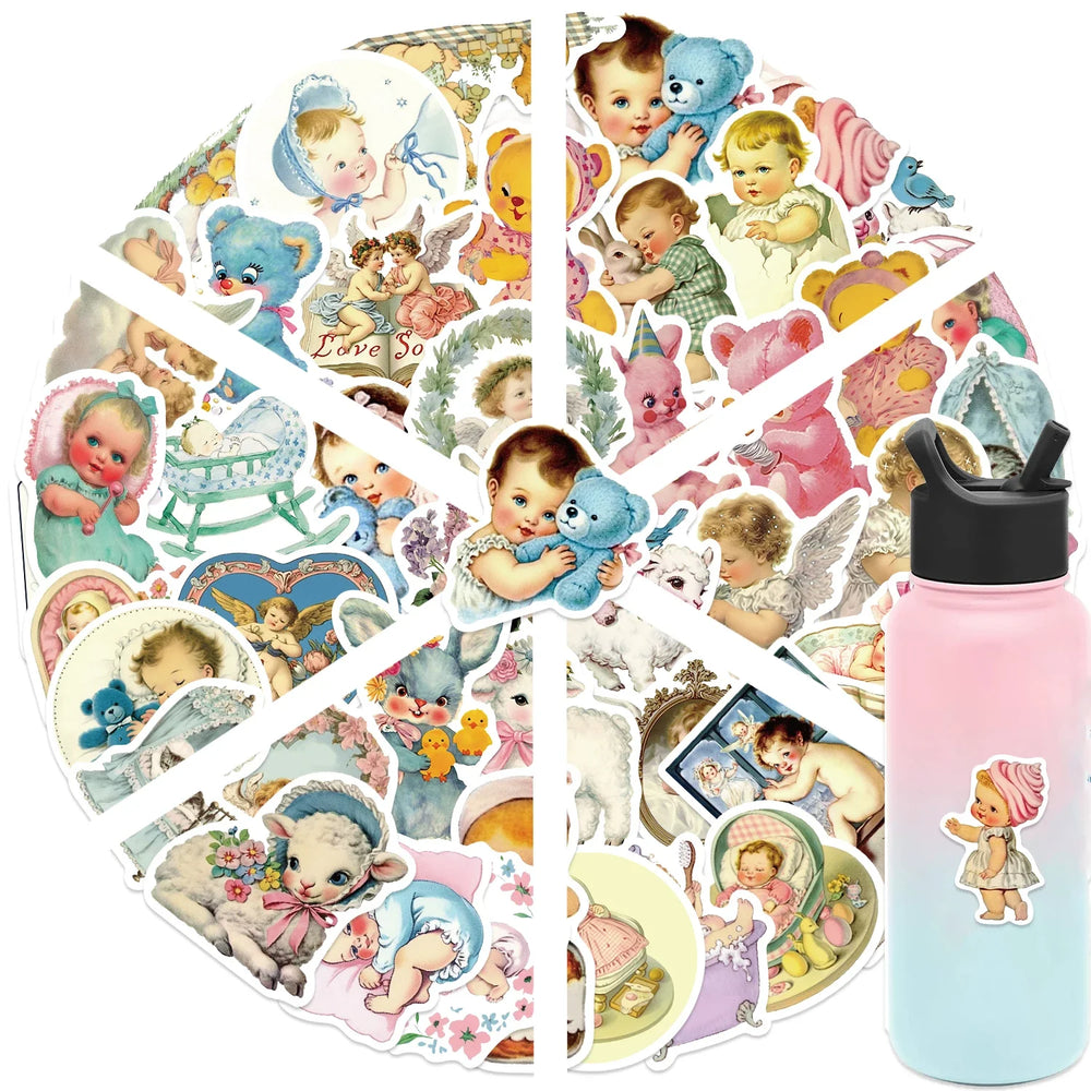 50Pcs Angel Waterproof Decorative Stickers for Phone Case Laptop Helmet Skateboard DIY Creative Graffiti Sticker Decoration (ONLINE ORDER ONLY)