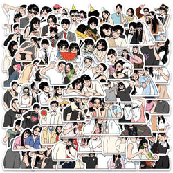 60PCS Anime Cartoon Stickers Aesthetic Decals for Bike Bottle Suitcase Skateboard Scrapbook Gifts (Online Order Only)