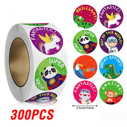 100-500pcs Cute Animal Panda Stickers for Envelope Praise Reward Student Work Label Stationery Seal Lables 1inch/2.5cm (ONLINE ORDER ONLY)