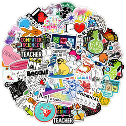 10/30/50pcs Cartoon Science Chemistry Biology Laboratory Waterproof Stickers Decals DIY Laptop Suitcase Diary Decoration Sticker (ONLINE ORDER ONLY)