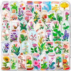 Cute Cartoon Plant Flower Stickers for Laptop, Phone, Suitcase - 10/30/50pcs (Online Order Only)