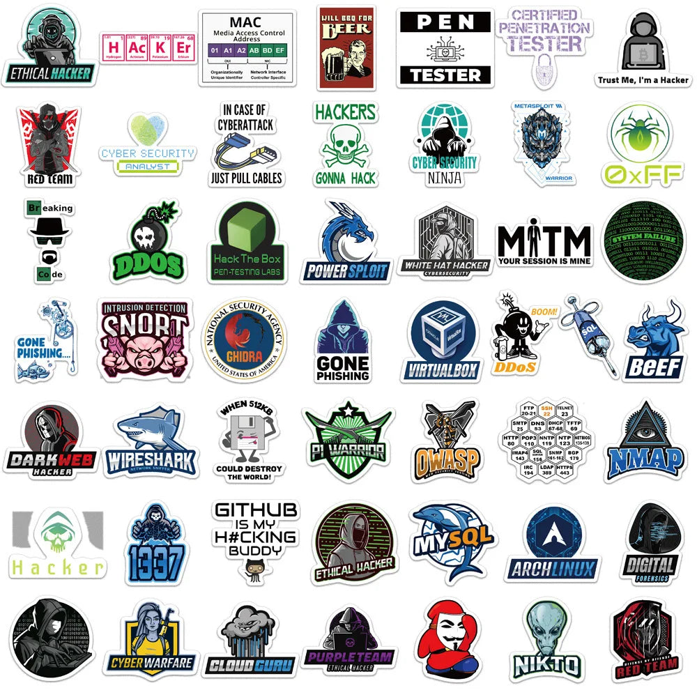 10/30/50PCS Hacker Programming Stickers Graffiti DIY Laptop Phone Skateboard Bike Fridge Suitcase Waterproof Kids Sticker Decals (Online Order Only)