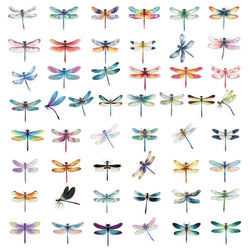 10/30/50PCS Dragonfly Stickers Cartoon Transparent Sticker Funny Insect DIY Toy Fridge Luggage Laptop Phone Guitar Bike Decals (ONLINE ORDER ONLY)