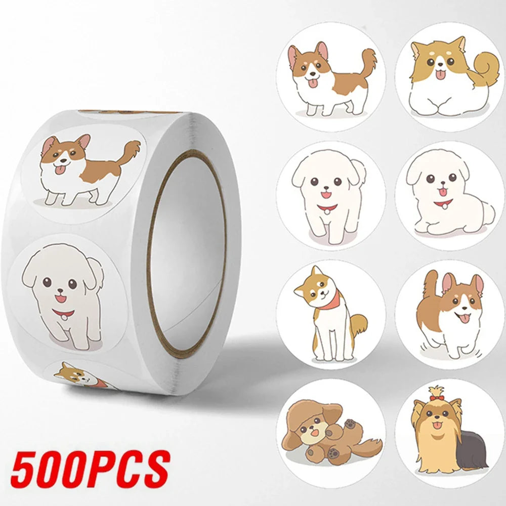 100-500pcs Panda Cute Cartoon Stickers 1inch Reward Sticker Gift Decoration Stationery Stickers (Online Order Only)