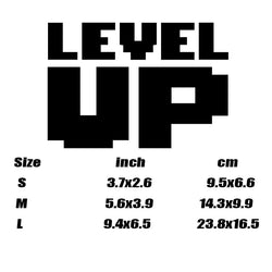 “LEVEL UP”Pixel style Stickers，CUTE&FUNNY Stickers for Pixel Style lover.For cars trucks motorcycles and laptops! (ONLINE ORDER ONLY)