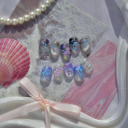 Colorful Shoal of Fish Whale Ocean Shell Conch Starfish Summer Sea Jellyfish Bubble Nail Art Decoration Sticker Manicure Decals (ONLINE ORDER ONLY)