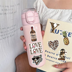 10/30/50PCS Kawaii Leopard Print Sticky PVC Sticker Aesthetic Children's Stationery DIY Decoration Scrapbooking School Supplies (ONLINE ORDER ONLY)