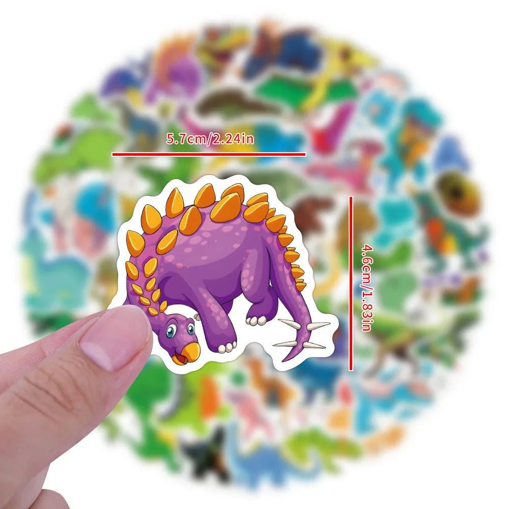 50/110Pcs Cute Cartoon Dinosaur Series Tyrannosaurus Rex Children's Graffiti Stickers Luggage Skateboard Computer DIY Stickers (ONLINE ORDER ONLY)