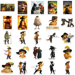 10/52Pcs 90s Classic Cartoon Movie Puss in Boots Stickers for Skateboard Laptop Guitar Luggage Bike Scrapbook Decal Kids Toys (ONLINE ORDER ONLY)