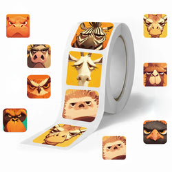 500pcs Reward Stickers for Children Kids Rolling Animal Roll Stickers Small Packaging Pack Decasls Photocard Decor Lables (ONLINE ORDER ONLY)
