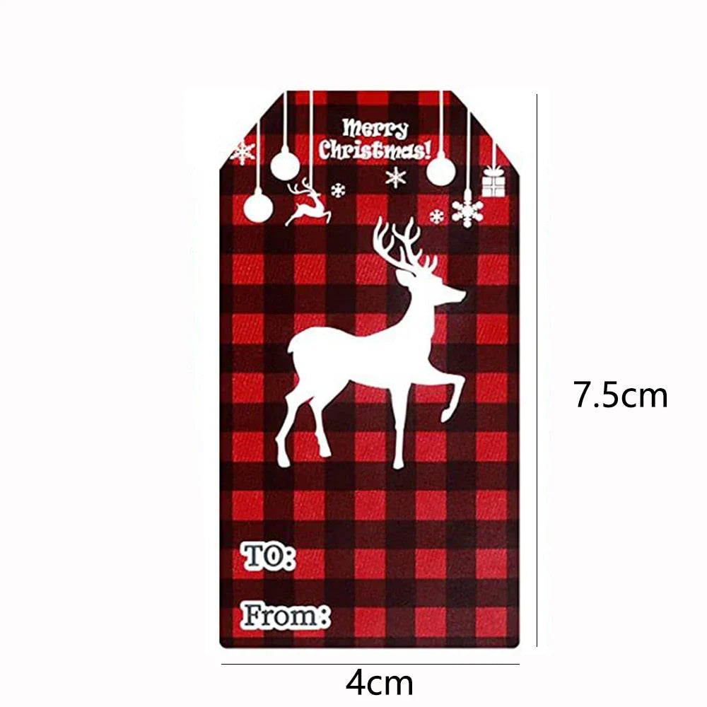 50-300Pcs Merry Christmas Theme Stickers for DIY Gift Decorate Baking Package Envelope Seal Labels Stickers Stationery  Stickers (Online Order Only)
