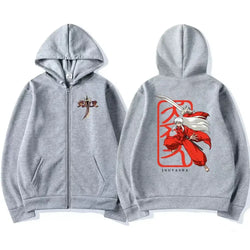 Inuyasha Graphic Zipper Hoodie Unisex Manga Jacket (ONLINE ORDER ONLY)