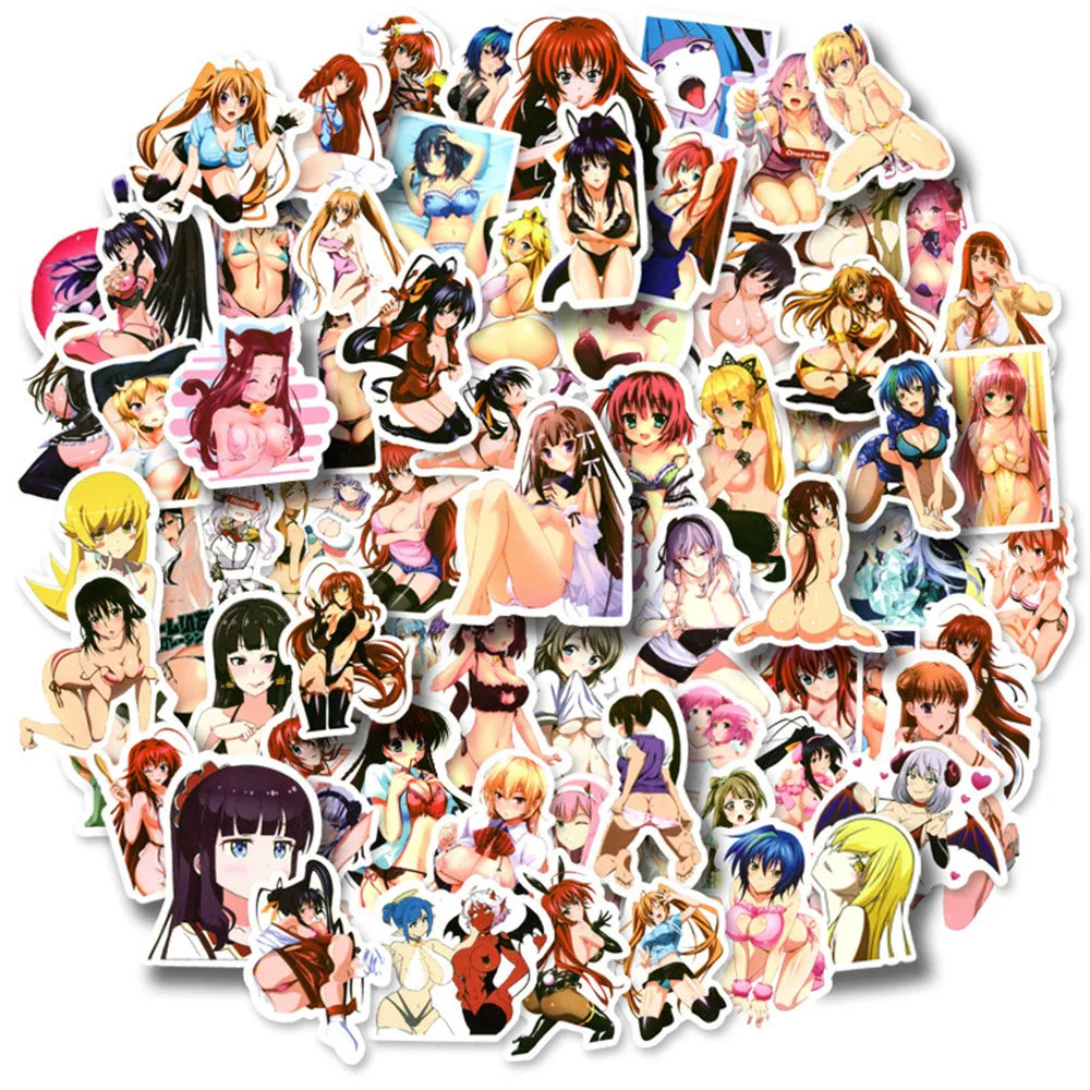 10/30/50/100PCS Sexy Girl Hentai Sticker Anime Waifu Pinup Bunny Vinyl Stickers Decal Skateboard Car Phone Computer Cool Sticker (Online Order Only)