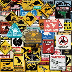 60PCS Jurassic World Signs Dinosaur Painting Vintage Stickers Plant Luggage Motorcycle Bike Laptop Decals Graffiti Sticker (ONLINE ORDER ONLY)