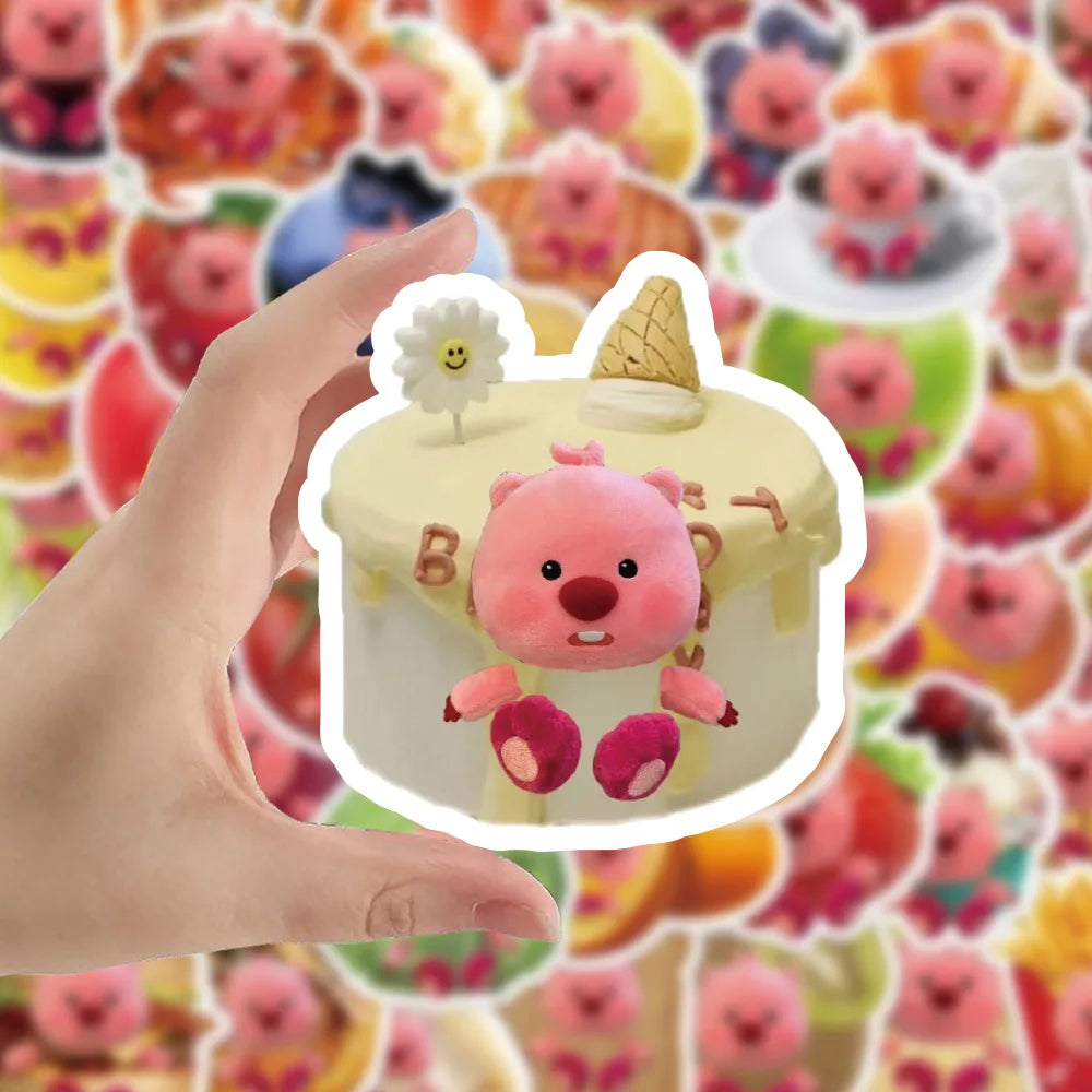 10/30/70PCS Cute Cartoon Loopy Stickers Funny Meme Decals Decoration DIY Stationery Phone Laptop Bike Kids Kawaii Sticker Toys (Online Order Only)