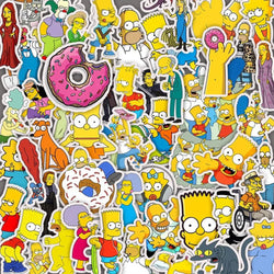 10/30/50PCS The Simpsons Cartoon Stickers Graffiti DIY Skateboard Laptop Luggage Motorcycle Bike PVC Waterproof Sticker Decals (Online Order Only)