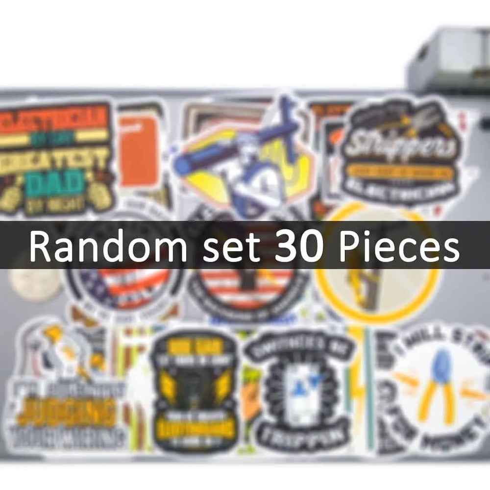 20/30/50Pieces Electric Worker Decals Safety Warning Danger Caution Retro Stickers for Helmets Car Luggage Phone Laptop Sticker (Online Order Only)