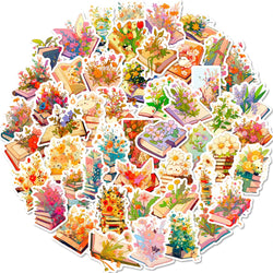 Vintage Flower Aesthetic Stickers for Phone, Scrapbook, Laptop, Luggage, Skateboard - 10/30/50PCS (Online Order Only)
