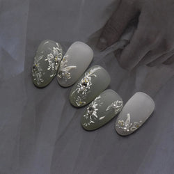 Petal Numerous Flowers Luxuriant Plant Garden Yellow Stamen Charming 5D Soft Relief Adhesive Nail Art Sticker 3D Manicure Decals (ONLINE ORDER ONLY)